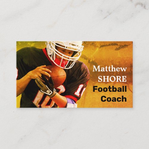 Football Player Footballer Football Coach Business Card