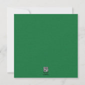 Football Player Game Day Green Invitation (Back)