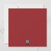 Football Player Game Day Red Invitation (Back)