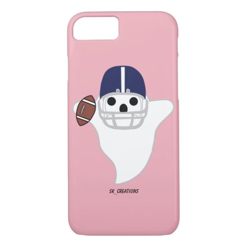 Football Player Ghost_Baby Pink iPhone 87 Case