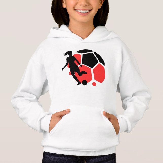 Football Player Girl, Birthday Gift, Team        Hoodie (Front)