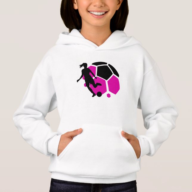 Football Player Girl, Birthday Gift, Team        Hoodie (Front)