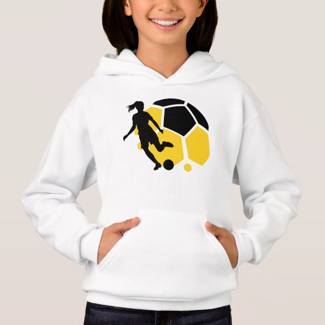 Football Player Girl, Birthday Gift, Team        Hoodie (Front)