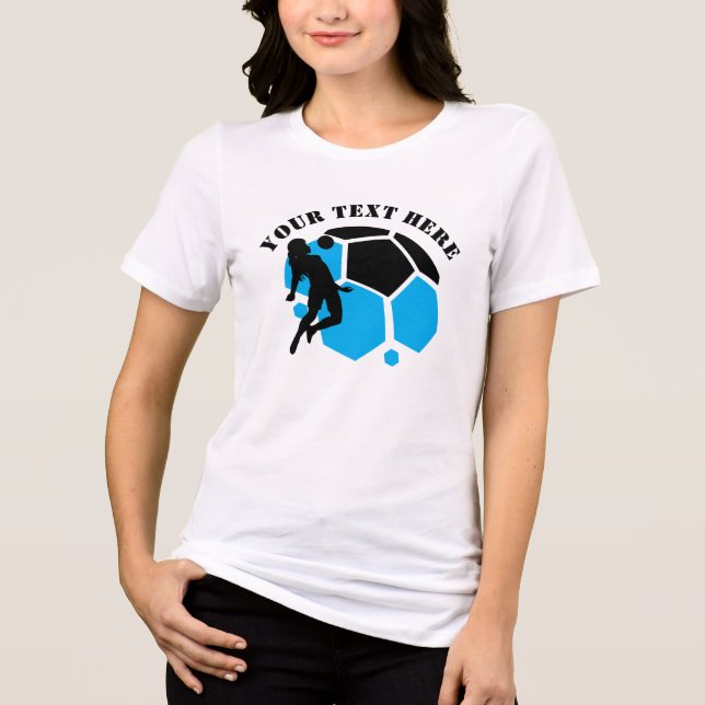 Football Player Girl, Birthday Gift, Team        Tri-Blend Shirt (Front)
