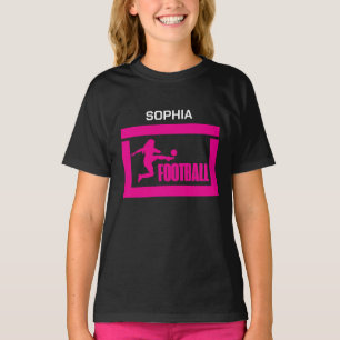 Football Player Girl, Birthday Girl Team T-Shirt