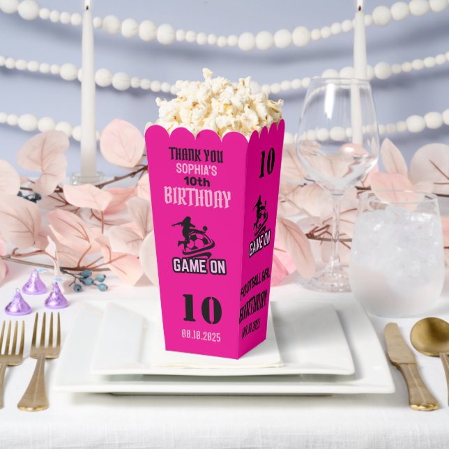 Football Player Girl, Football Girl Team Favor Box (Wedding)
