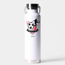 Football Player Girl, Football Girl Team Favor Box Water Bottle