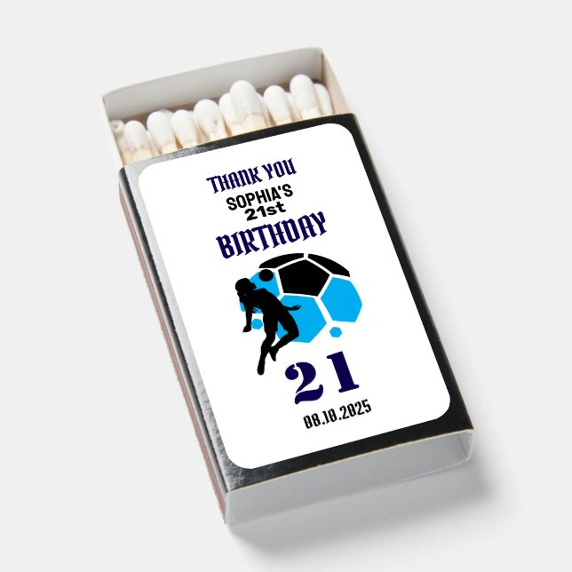 Football Player Girl, Football Girl Team  Matchboxes (Front Open)
