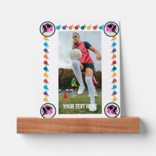 Football Player Girl Woman photo template Picture Ledge