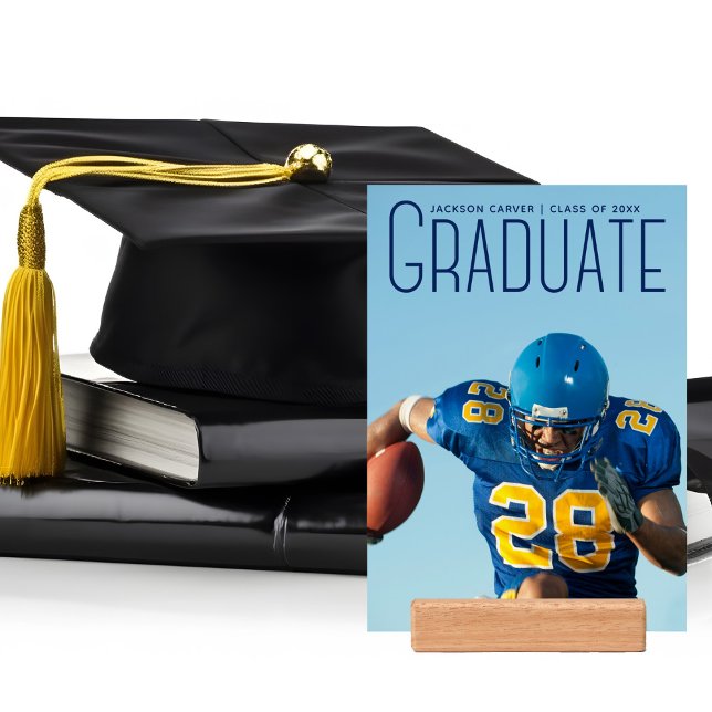 Football Player Graduation Athlete Photo Holder (Creator Uploaded)