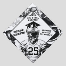 Football Player Graduation Cap Topper