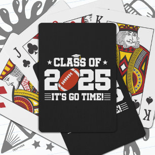 Football Player Graduation Class of 2025 Senior Poker Cards