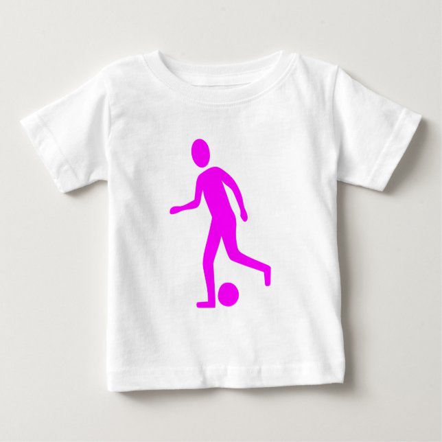 Football Player - Magenta Baby T-Shirt (Front)