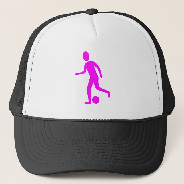 Football Player - Magenta Trucker Hat (Front)
