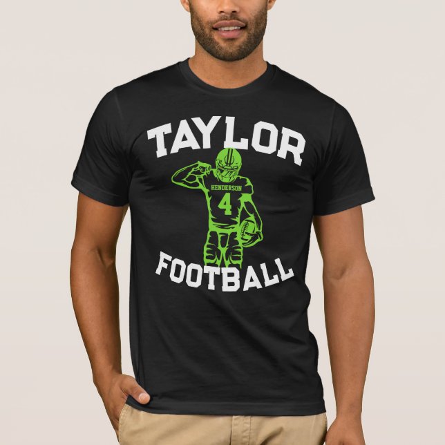 Football Player Name and Number T-Shirt (Front)