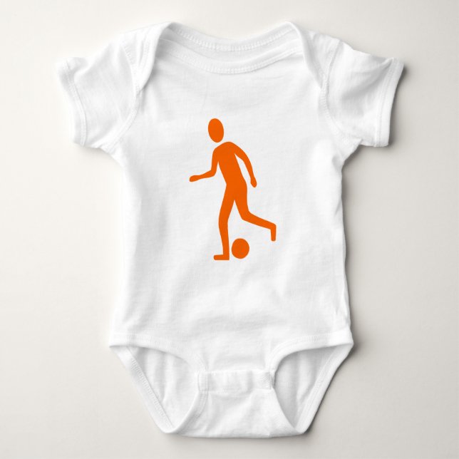Football Player - Orange Baby Bodysuit (Front)