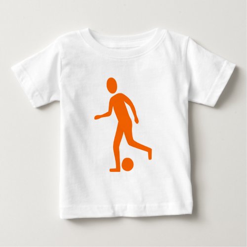 Football Player _ Orange Baby T_Shirt