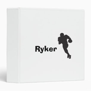 "Football Player" Personalized 3-Ring Binder