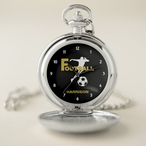 Football Player Personalized Graphic Pocket Watch