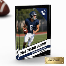 Football Player Personalized Vibrant Blue Black