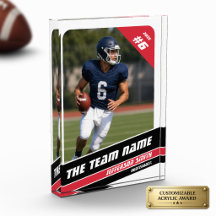 Football Player Personalized Vibrant Red White