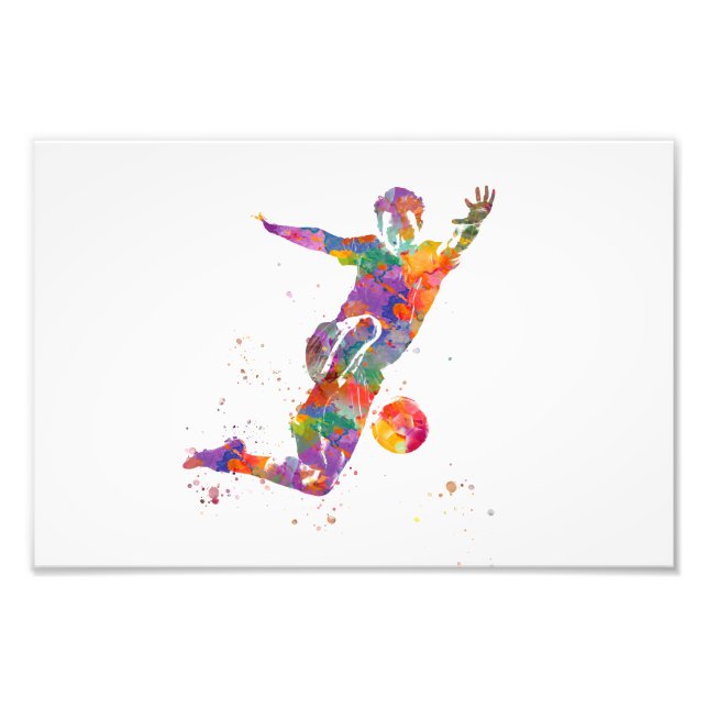 Football player photo print (Front)