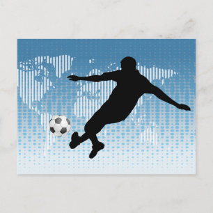 FOOTBALL PLAYER POSTCARD
