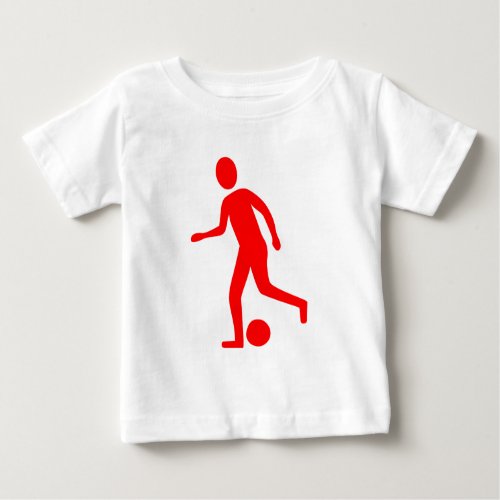 Football Player _ Red Baby T_Shirt
