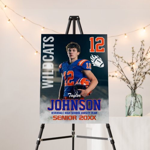 Football Player Senior Night Custom Photo Sports Foam Board