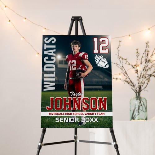 Football Player Senior Night Custom Photo Sports Foam Board