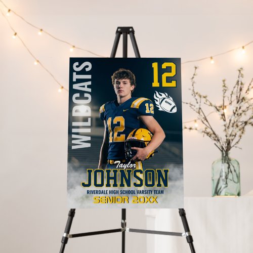 Football Player Senior Night Custom Photo Sports Foam Board