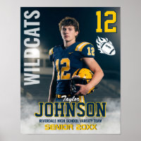 Football Player Senior Night Custom Photo Sports
