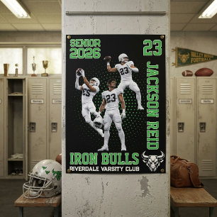 Football Player Senior Night Custom Photo Sports  Poster