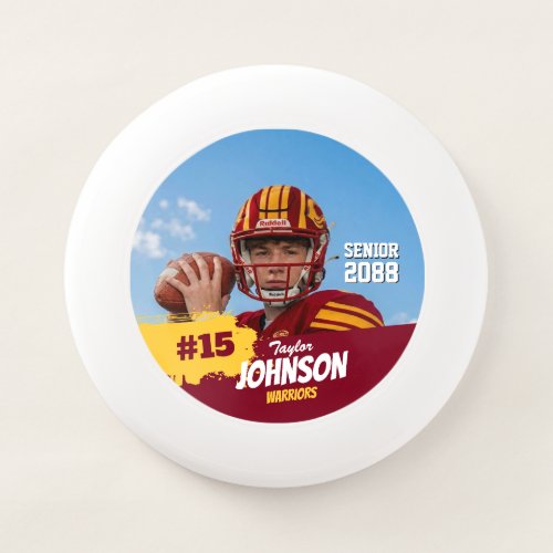Football Player Senior Night Custom Photo Sports Wham-O Frisbee