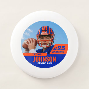 Football Player Senior Night Custom Photo Sports Wham-O Frisbee