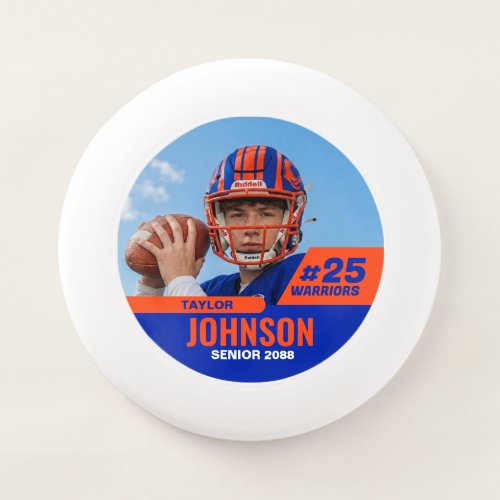 Football Player Senior Night Custom Photo Sports Wham-O Frisbee