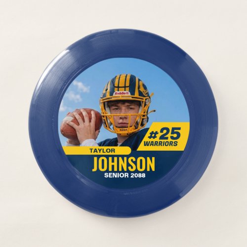 Football Player Senior Night Custom Photo Sports Wham-O Frisbee