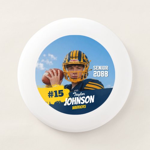 Football Player Senior Night Custom Photo Sports Wham-O Frisbee