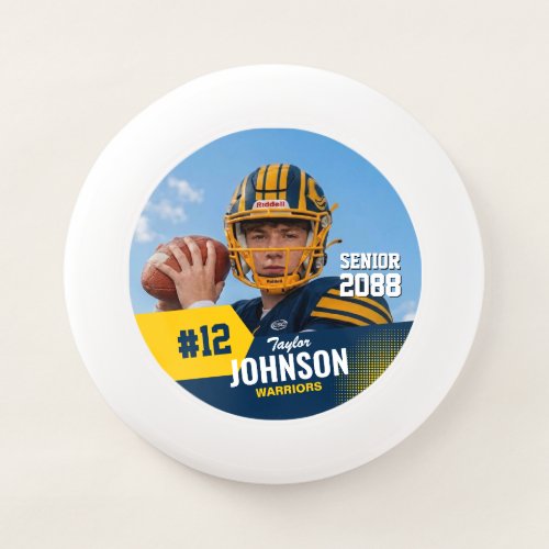 Football Player Senior Night Custom Photo Sports Wham-O Frisbee