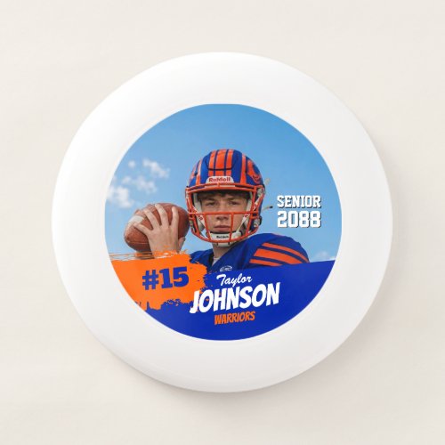 Football Player Senior Night Custom Photo Sports Wham-O Frisbee