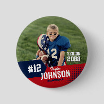 Football Player Senior Night Custom Sports Button