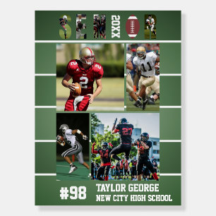 Football Player Senior Night High School Green Foam Board
