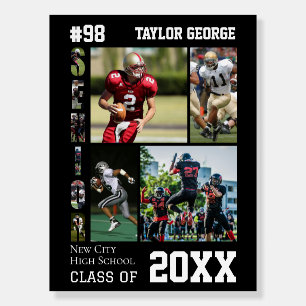 Football Player Senior Night High School Poster