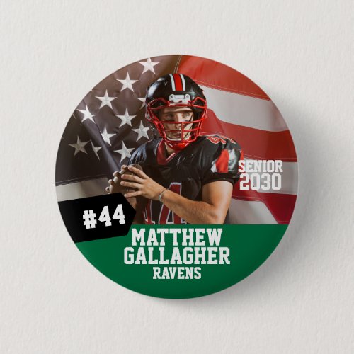 Football Player Senior Night Photo Button