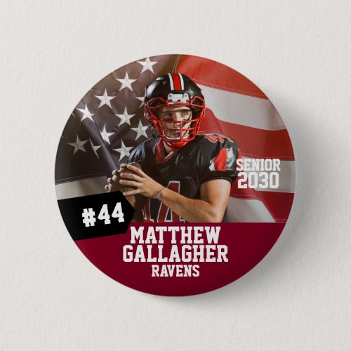 Football Player Senior Night Photo Button