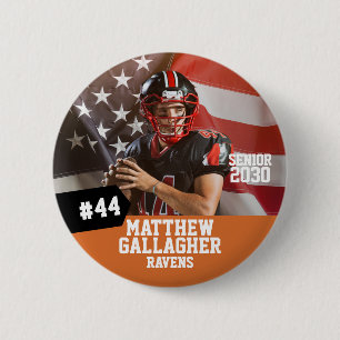 Football Player Senior Night Photo Button