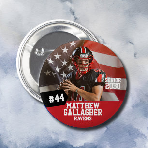 Football Player Senior Night Photo Button