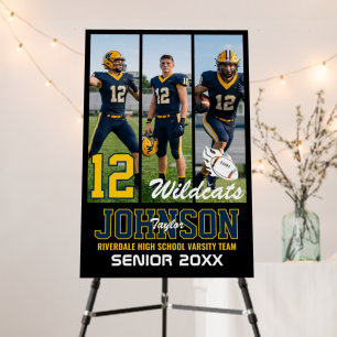 Football Player Senior Night Photo Collage Sports Foam Board