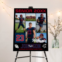 Football Player Senior Night Photo Collage Sports