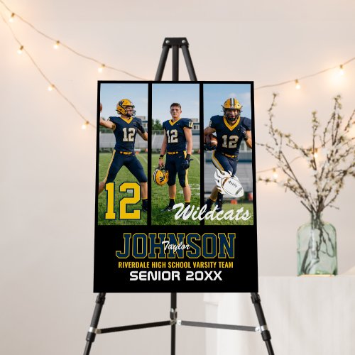 Football Player Senior Night Photo Collage Sports Foam Board